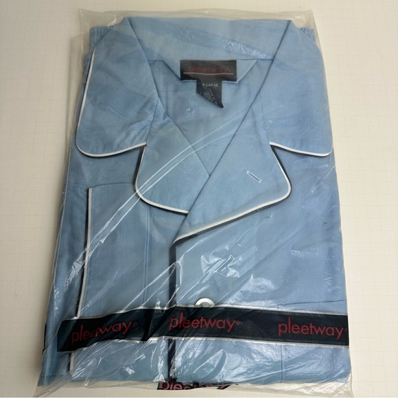Vintage Pleetway Mens Pajama Set Shirt & Pants New In Package Mens XL Tall Man - Picture 1 of 5